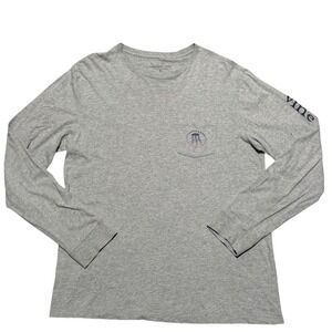 Vineyard Vines Barstool Sports‎ PMT Long Sleeve Pocket T-Shirt Mens Medium Gray